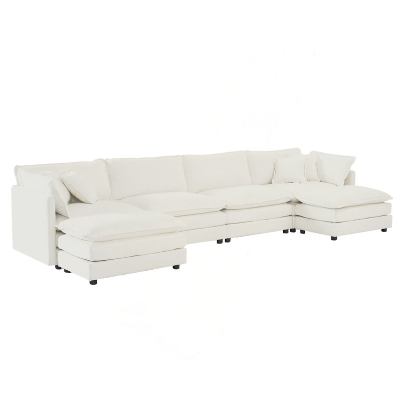 Canapé Comfort U, Blanc