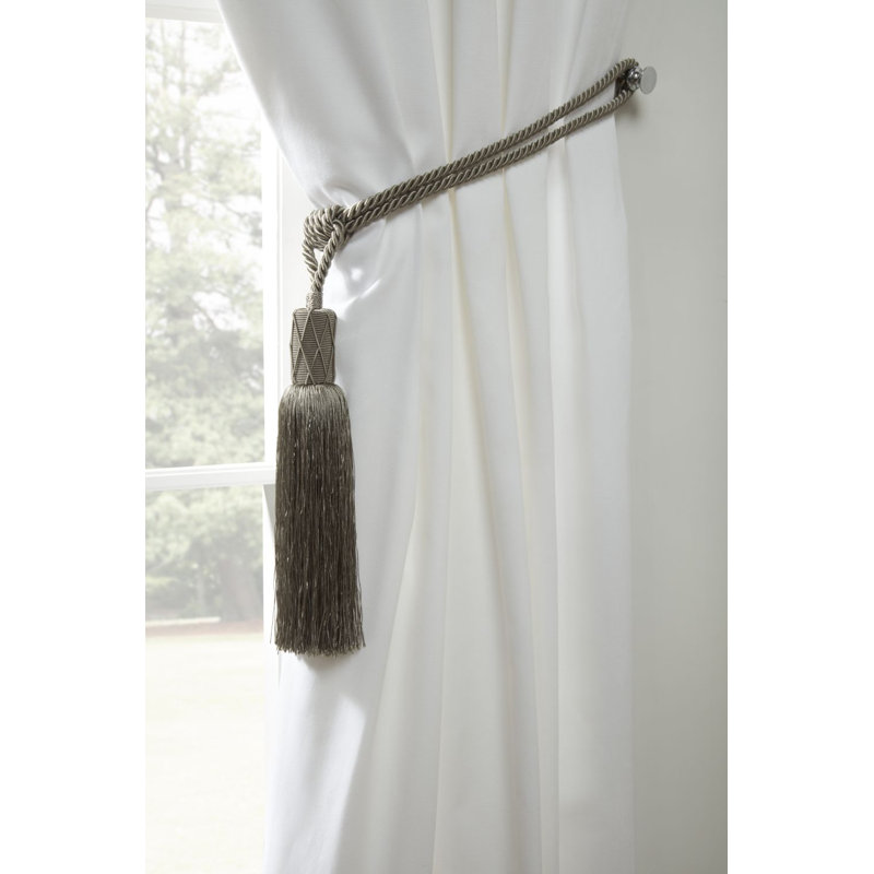 Tatum Ochre Fabric 60cm Curtain Holdback/Tieback, Gold