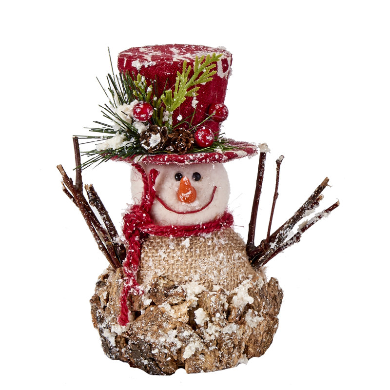 Bonhomme de neige glacé en toile jute