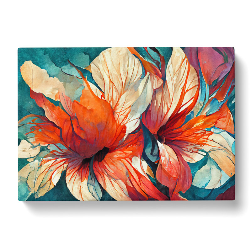 Flowers Abstract Vol.4 - Wrapped Canvas, 40cm H x 60cm W x 3cm D