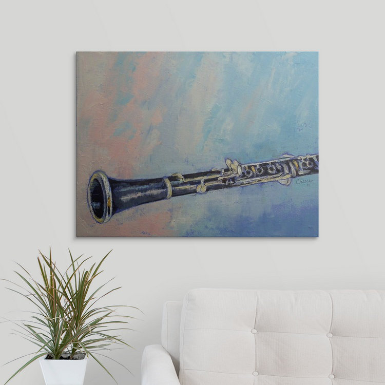«Anjlee Clarinet» par Michael Creese, reproduction d'art, H 24 po x l 30 po x 1,25 po, Toile