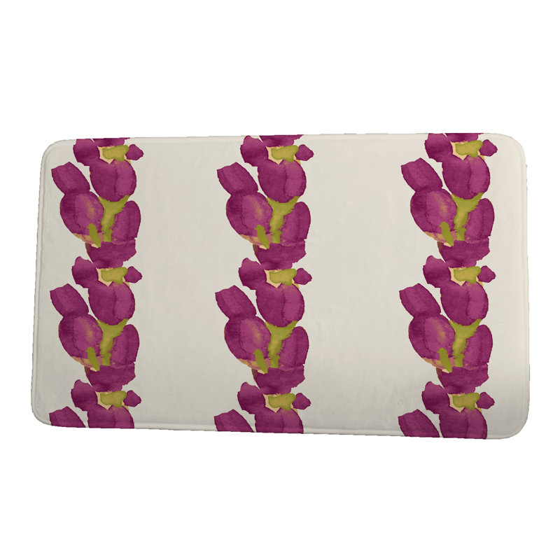 Tapis de bain Luedtke, l 21 po x L 34 po, Mauve