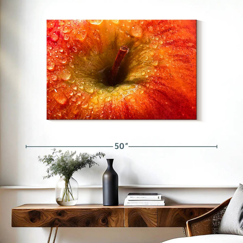 Yarlin Fresh Dewy Red Apple, 26" H x 39" W