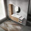 Meuble-lavabo mural élégant avec rangement abondant et attrait moderne