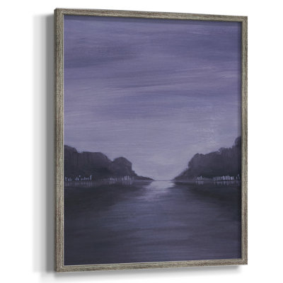 Améthyste clair de lune I, reproduction encadrée - bois massif