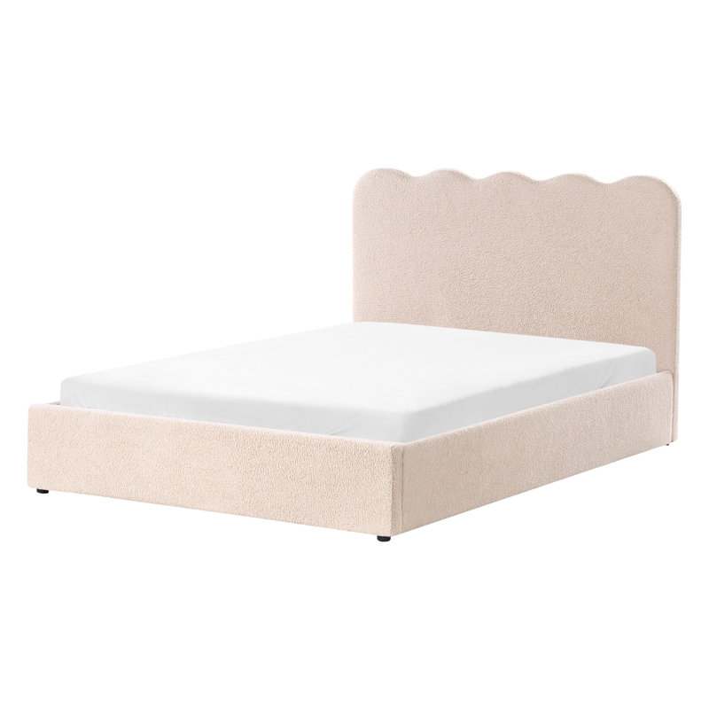 Upholstered Ottoman Storage Bed, European Double (140 x 200 cm), Beige