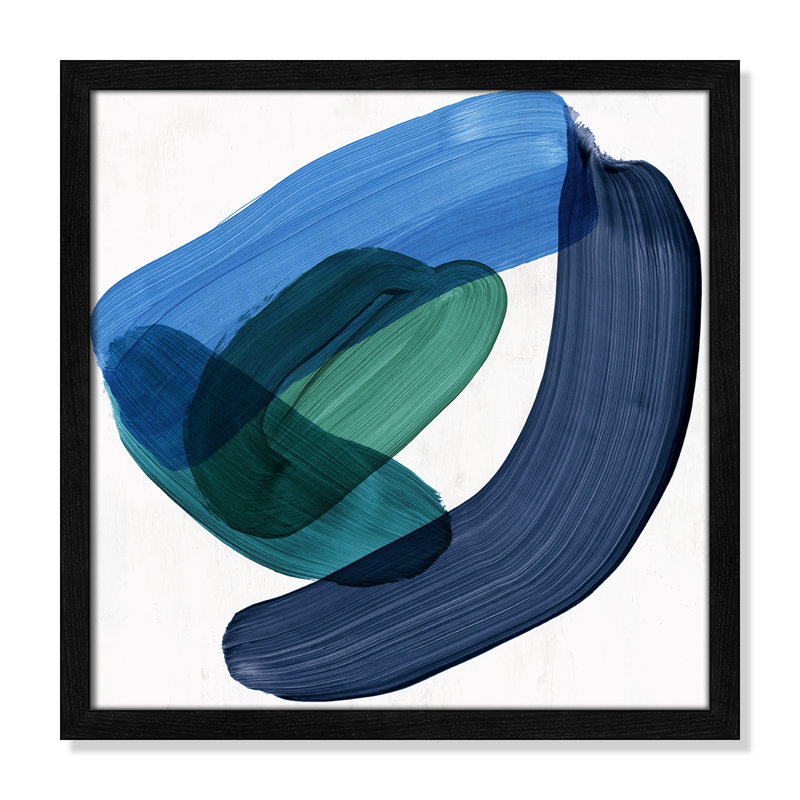 Smooth Bend II - peinture encadrée, H 17 po x l 17 po x P 0,75 po, Noir