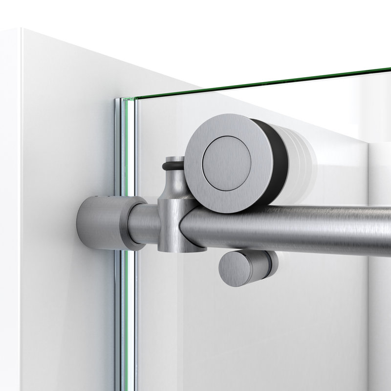 Porte de douche coulissante transparente en acier inoxydable brossé l 68 à 72 po x H 76 po DreamLine