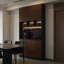 Buffet luxueux de 47,24 po x H 94,49 po de style italien avec éclairage DEL et rail d'alimentation mobile