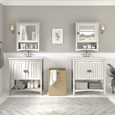 Ensemble de meuble-lavabo double 32 "avec miroir 