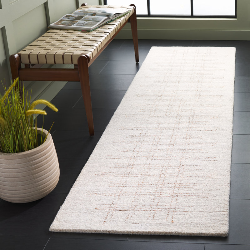 Tapis ivoire / gris Ebony 851, Tapis de couloir 2 pi 3 po x 8 pi