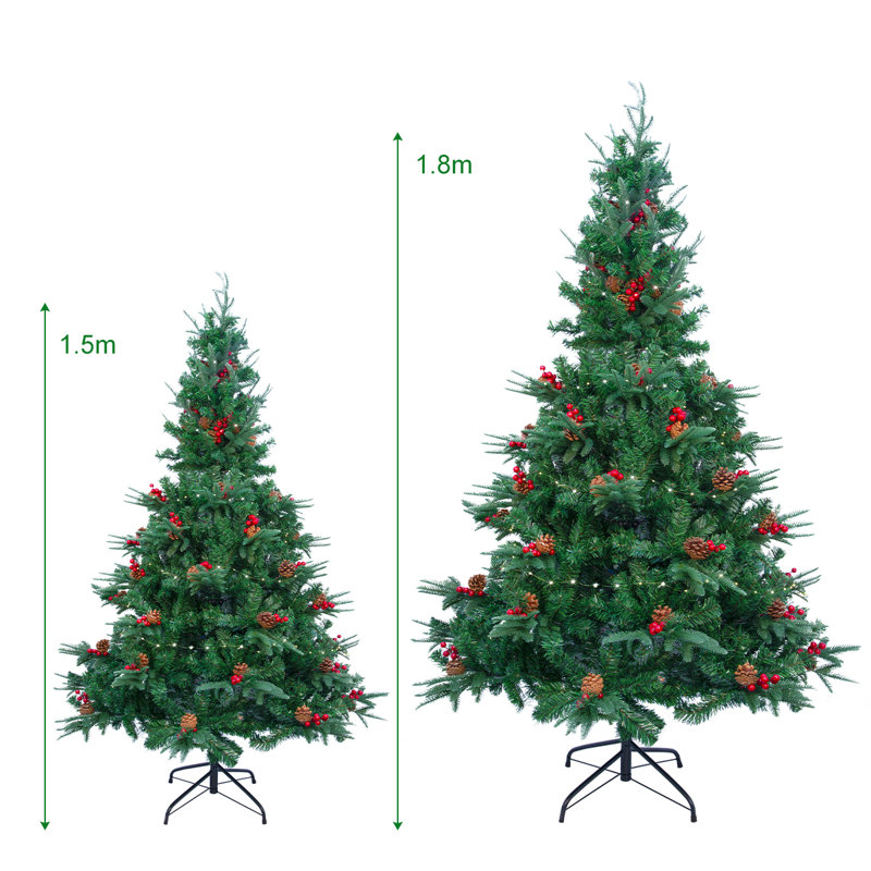 Artificial Christmas Tree with LED String Lights, 6' H