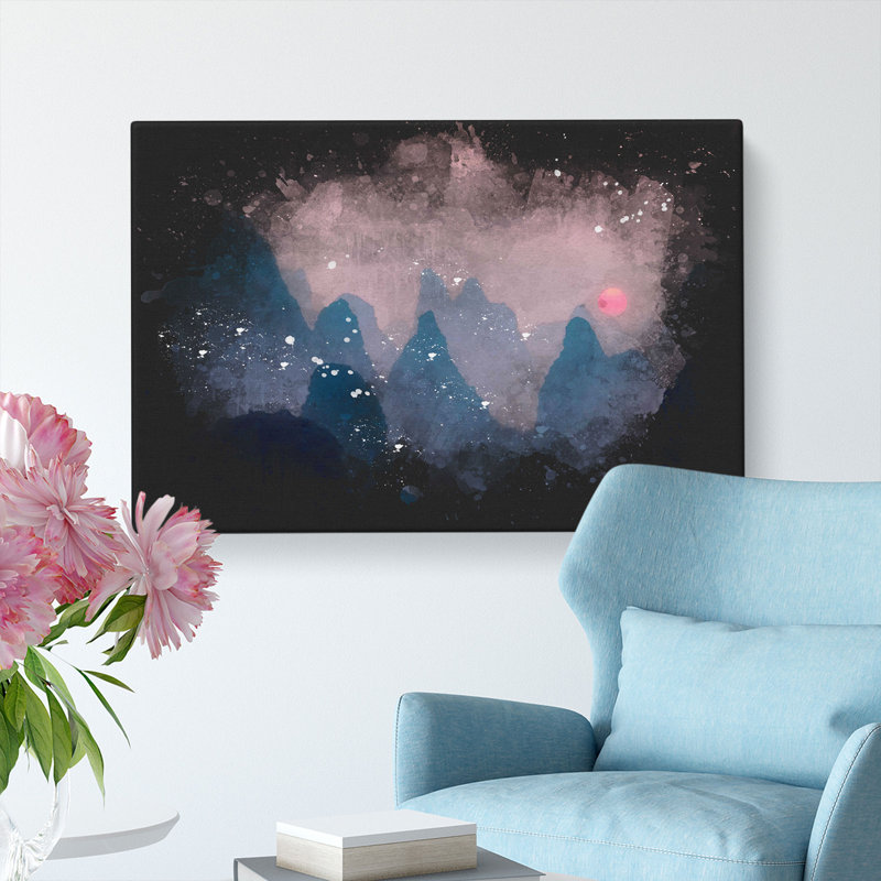 Behind The Mountains In China - Wrapped Canvas, 60cm H x 91cm W x 3cm D