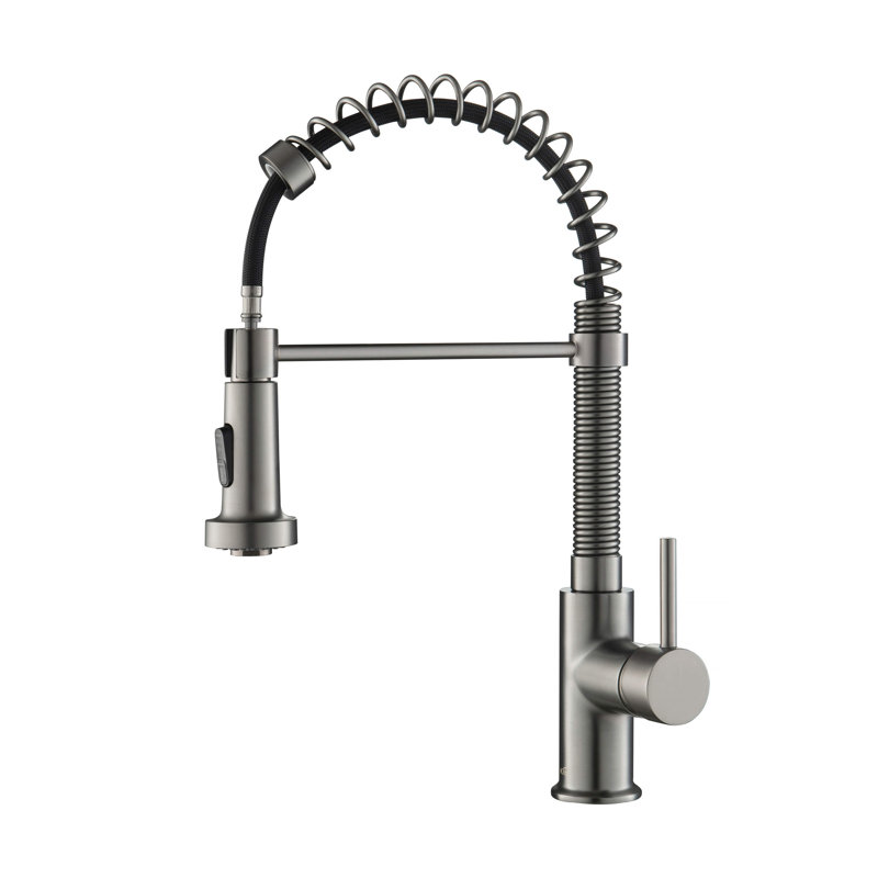 KIBI Aurora Pull Down Kitchen Faucet, Titanium