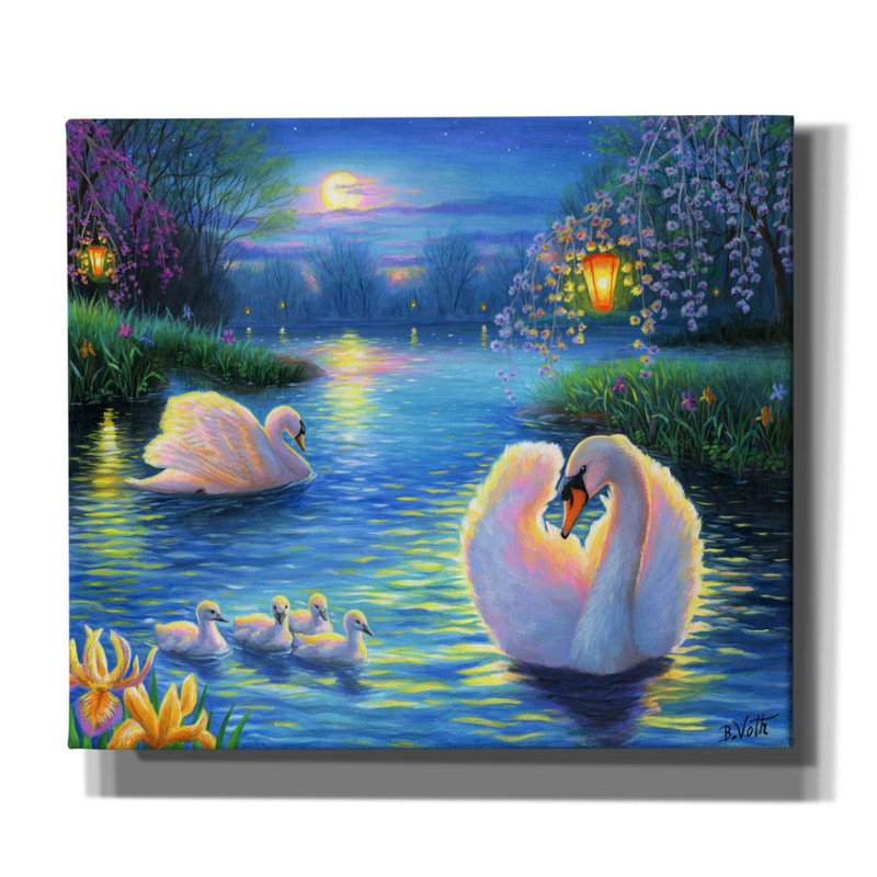 «Lamplight Lake» par Bridget Voth, H 26 po x l 30 po x P 1,5 po