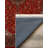 Guria Red Oriental Vintage Look Machine Printed Cotton Chenille Area Rug-1961109747