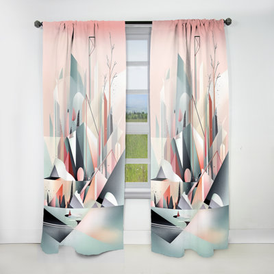 Highpoint - Essence Of Abstract Minimalism II - Modern Curtain - Velvet Room Darkening - 1 panel