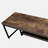 Rustic oak black TV stand with 1 shelf.