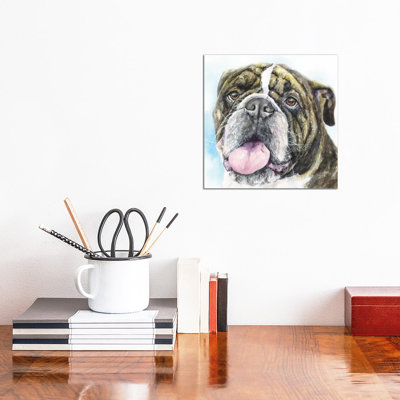 English Bulldog I 1 Piece Wrapped Canvas Painting