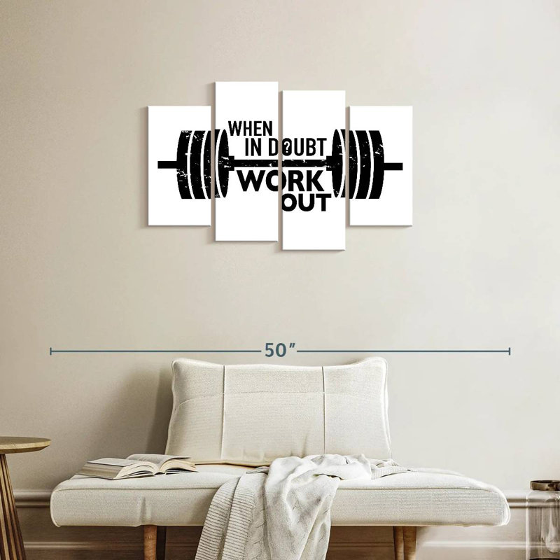 Kema When In Doubt Work Out, 22" H x 36" W