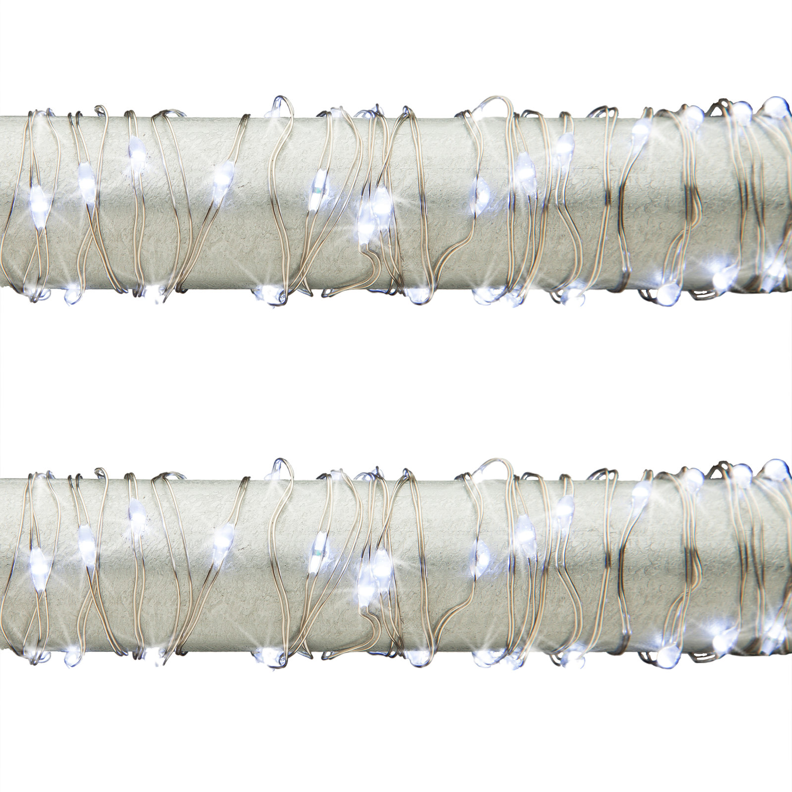 20' Battery-Operated Cool White Micro Lights