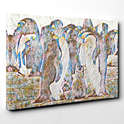 Emperor Penguins - Wrapped Canvas