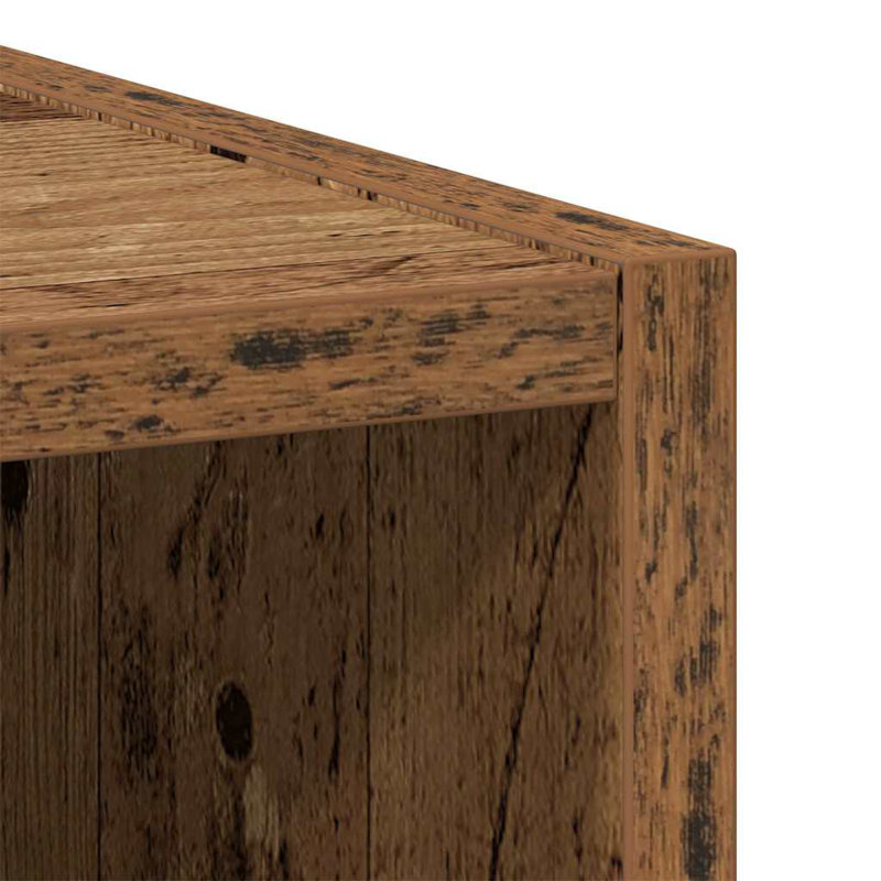 Vidaxl Hanging Cabinet With Storage Riga Grey Sonoma 20 X 29.5 X 80 Cm, 80cm H x 20cm W x 29.5cm D, Old Wood