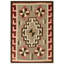 1920s Gray Medallion Antique American Navajo Rug 4'6"x6'6" Flatweave Wool Carpet