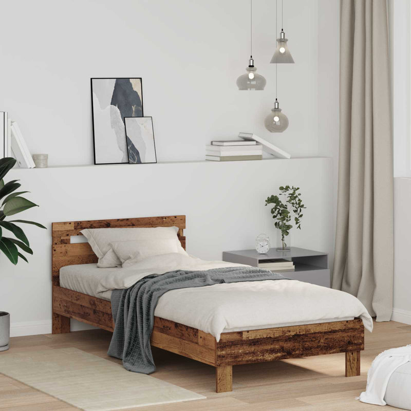 Bed, Small Single (2'6), Old Wood