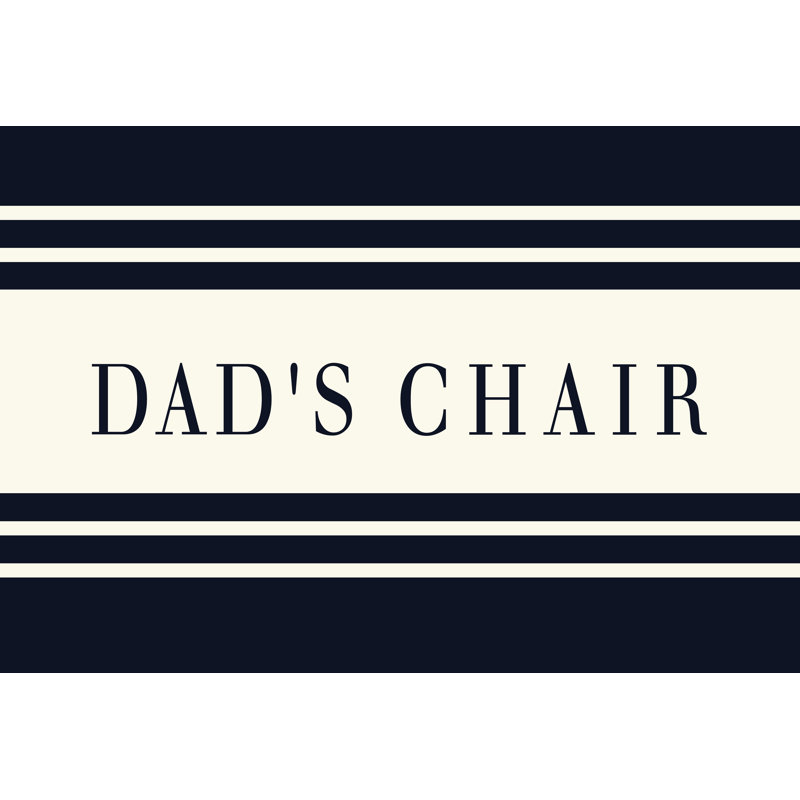 Dads Chair - Wrapped Canvas Print, 20cm H x 30cm W x 3.8cm D