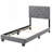 Charming Gray Twin Bed With Storage