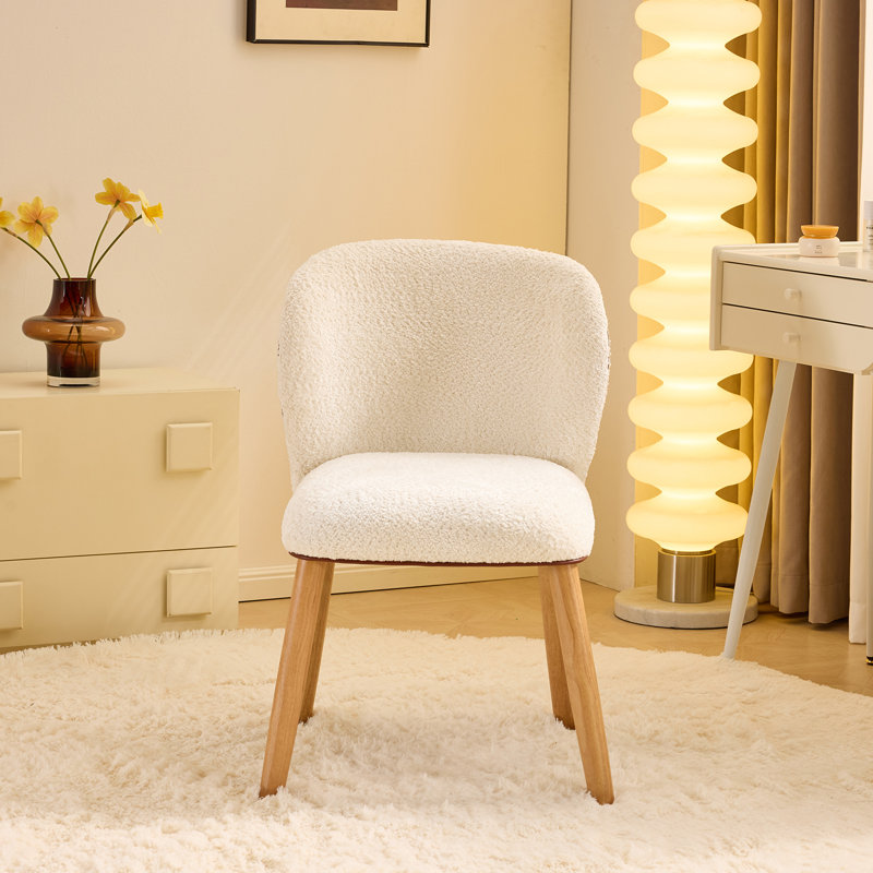 Modern Curved Back Accent Chair, Belge