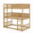 Triple Wood Bunk Bed, With Ladders, Guardrails-816754212