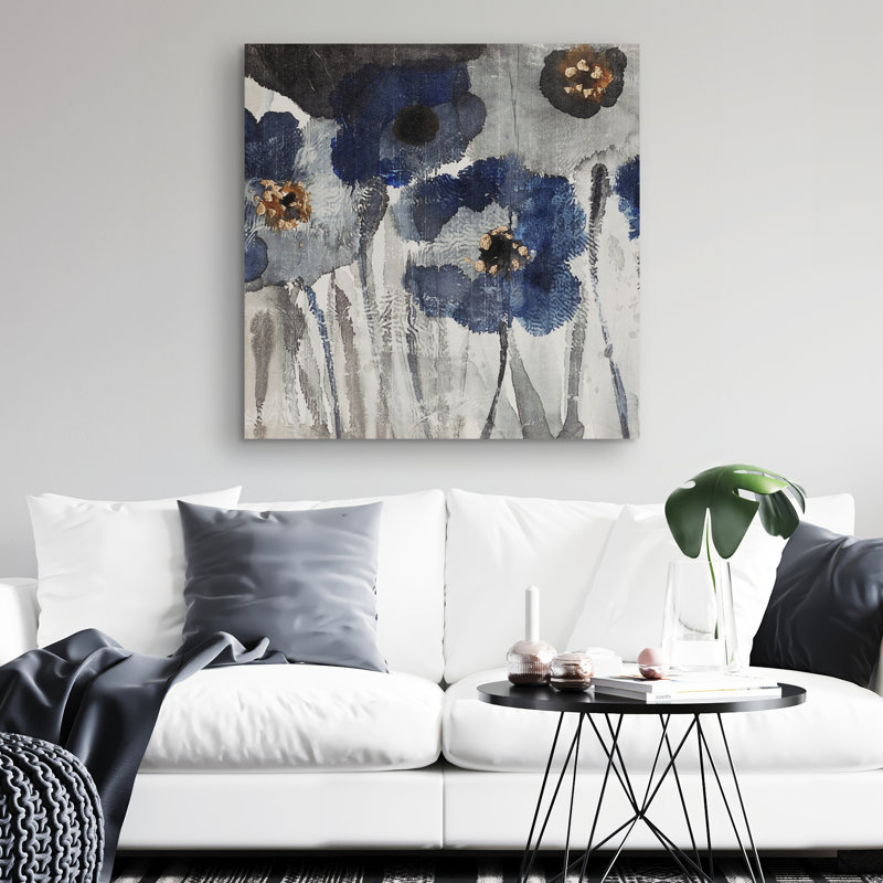 blurry flowers - 32"x32" art on canvas