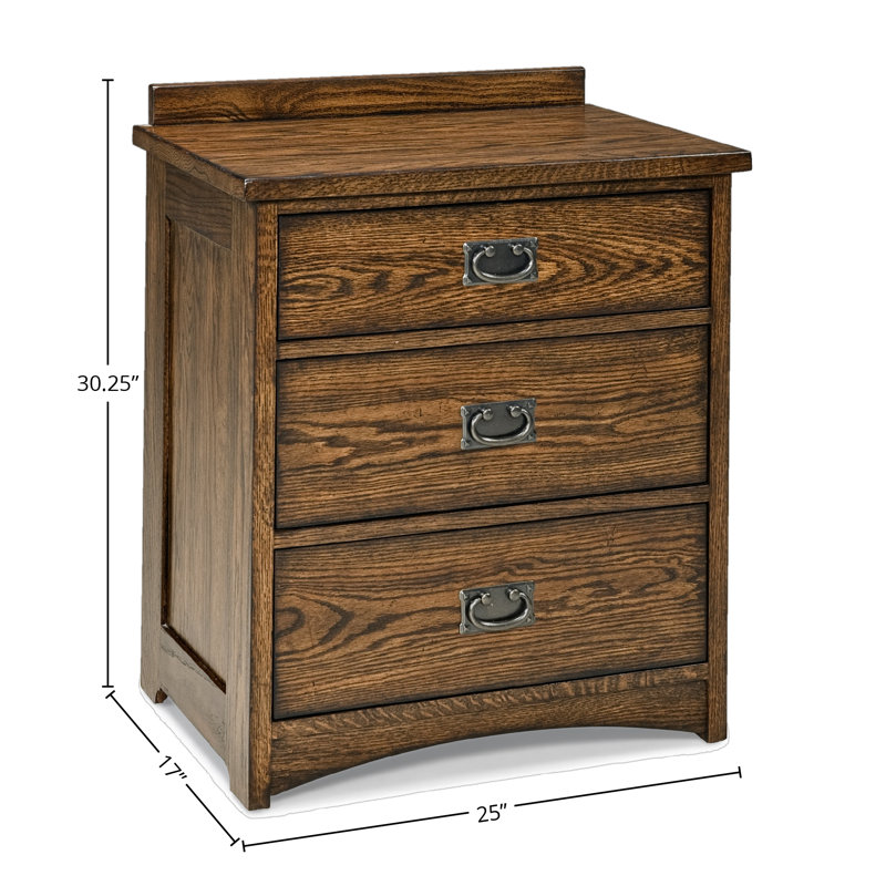 Iskender 25'' W Solid Wood Nightstand