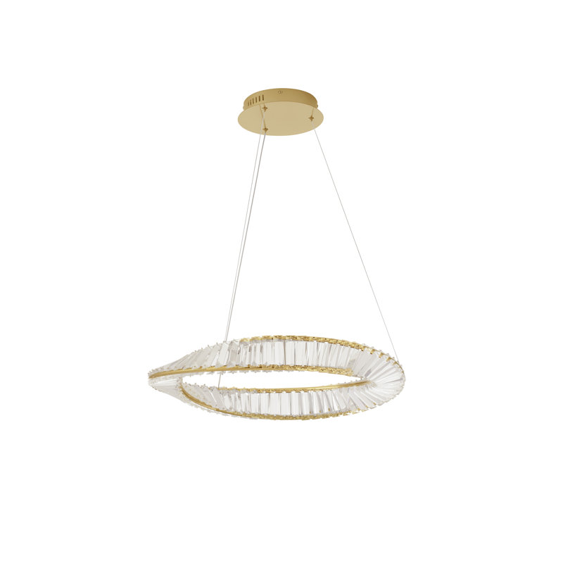 1 - Light Gold LED Crystal Pendant