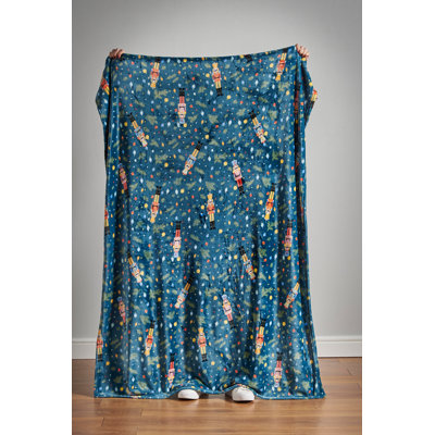 Christmas Nutcracker Fleece Cosy Blanket Throw