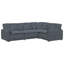  Canapé modulaire en velours gris foncé (100% polyester), mousse, métal