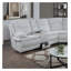 Ensemble de canapé de salon inclinable en velours côtelé gris clair avec porte-gobelet et tiroir de rangement inclinable 3 pièces