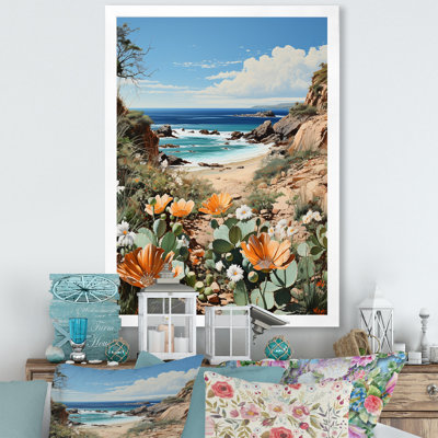 Cactus moderne, charme côtier sur toile