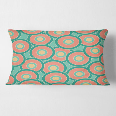 Retro Circular Pattern VI - Mid-Century Modern Printed Throw Pillow