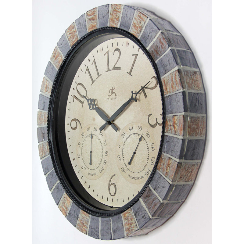 Outdoor Round Plastic Wall Clock 18 Inches - Multi-Color