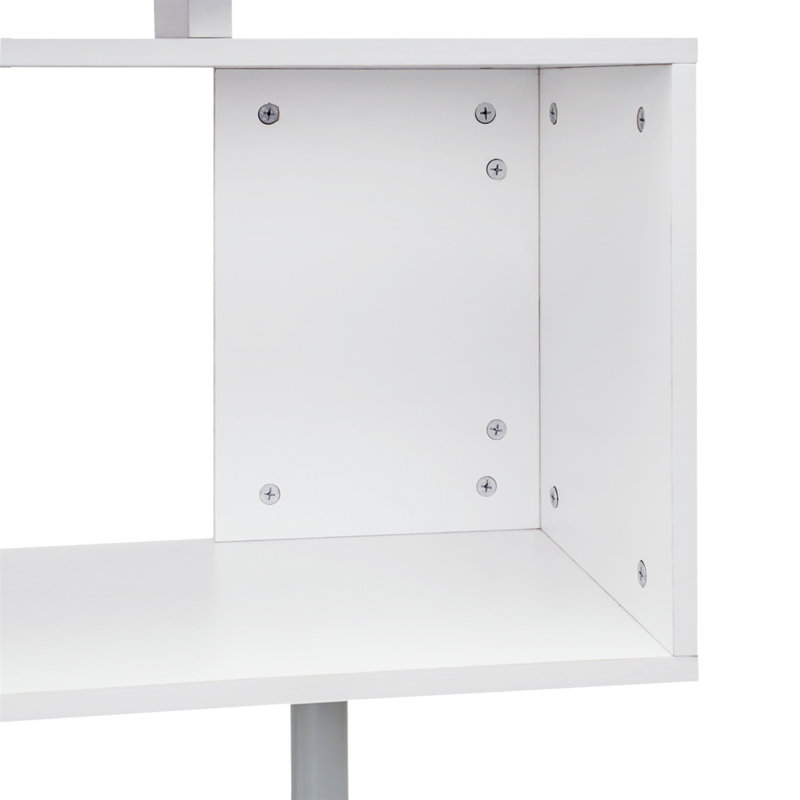 Versatile 360° Rotating L-Shaped Computer Desk With Ample Storage For Home Office