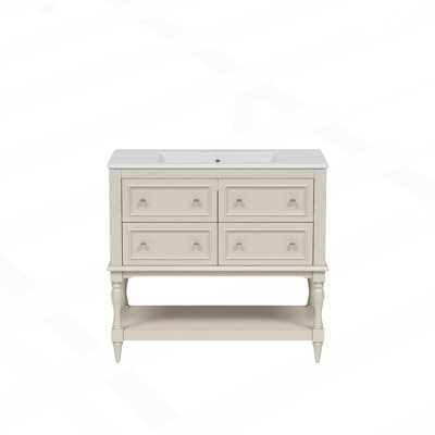 Meuble-lavabo sophistiqué aux multiples fonctions et au design élégant