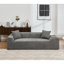 Boucle pour la maison, 3 places et 2 avec table de bout, confort luxueux gris foncé - revêtement moderne-1359304500