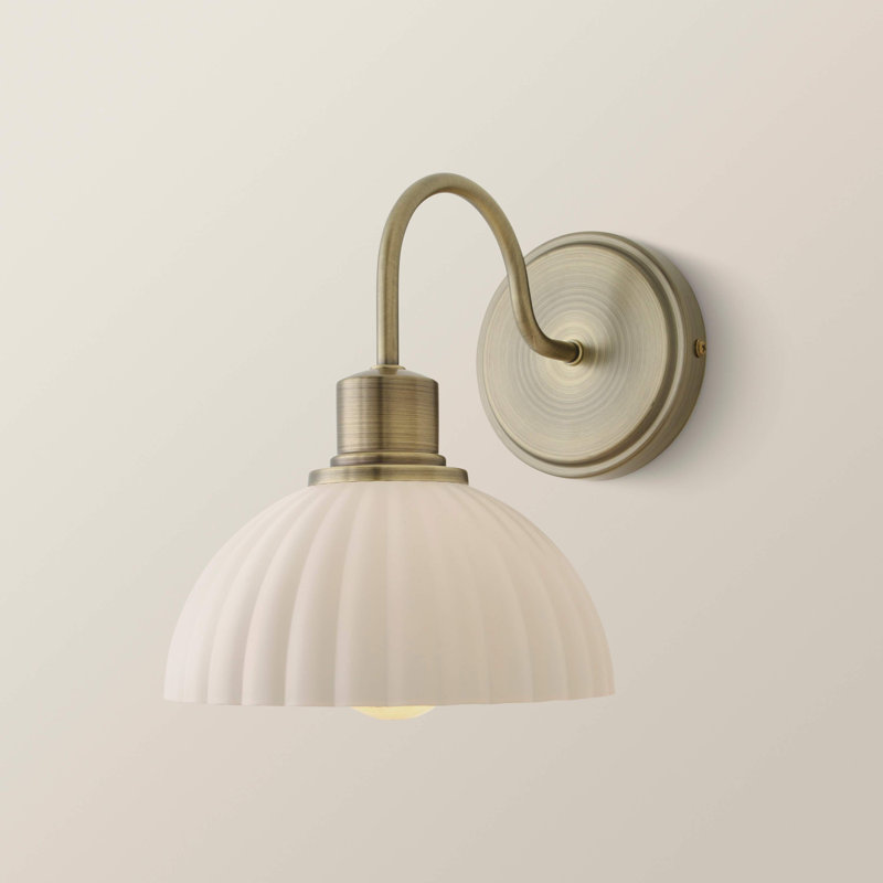 Akshayan Armed Sconce, Brushed Gold