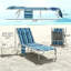 Chaise longue pliante avec trou pour le visage et table d'appoint Gaeden
