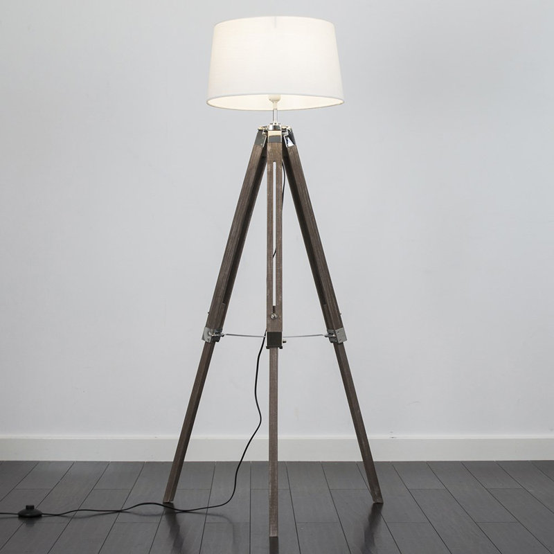 Bella Vista 145.5cm Tripod Floor Lamp, No bulb, White