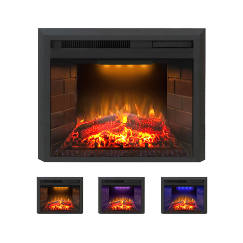 Mateas Electric Wall Mounted Fireplace Insert, 20.9" H x 25.4" W x 8.84" D