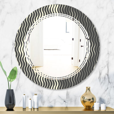 Triple C Geometrical Abstract Minimal V Modern Wall Mirror